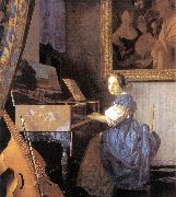 Jan Vermeer Lady Seated at a Virginal china oil painting artist